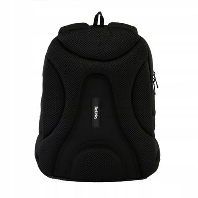 BeUniq, rucsac pentru scoala, cu 3 compartimente, Black
