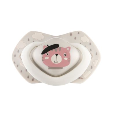Canpol babies, Bonjour Paris, suzeta din silicon, simetrica, 0-6m, 2 buc., roz