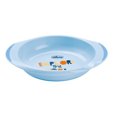 Chicco, set 2 farfurii, albastru, 12 luni+