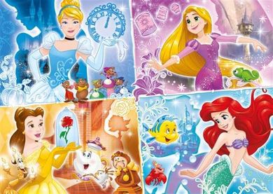 Clementoni, Progressive Super Color, Princess, puzzle 4in1, 360 piese