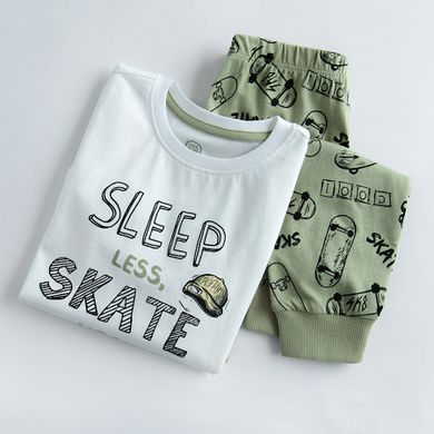 Cool Club, Pijama pentru baieti, alb-verde