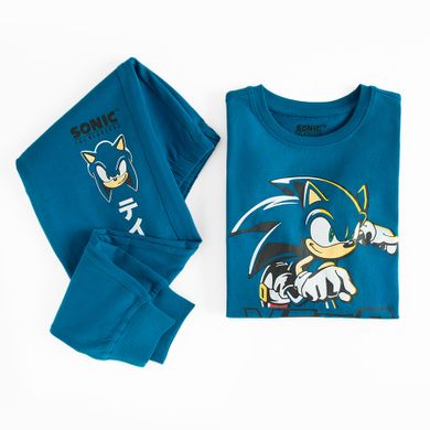 Cool Club, Pijama pentru baieti, albastru, imprimeu Sonic the Hedgehog