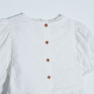 Cool Club, Rochie cu maneca scurta pentru fete, alb