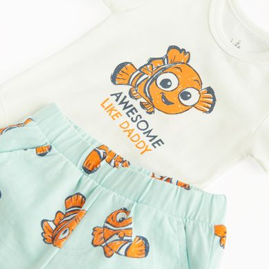 Cool Club, Set pentru baieti, Body cu maneca scurta, Pantaloni scurti, mix, imprimeu Nemo