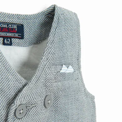 Cool Club, Set pentru baieti, Camasa cu maneca scurta, Vesta, Pantaloni din textil, mix