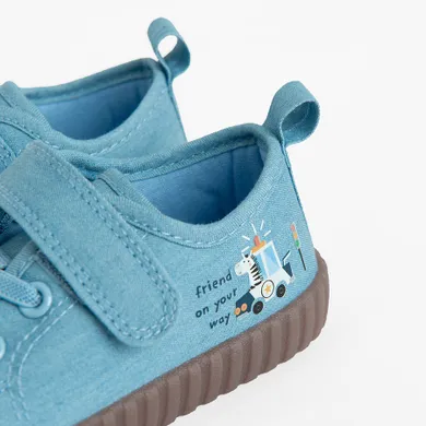 Cool Club, Tenisi pentru baieti, albastru, talpa Barefoot