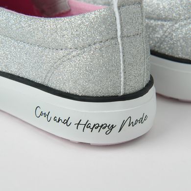 Cool Club, Tenisi tip slip on pentru fete, argintiu