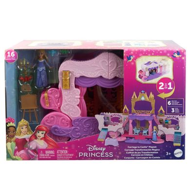 Disney Princess, Castel 2in1, set de joaca cu figurine si accesorii