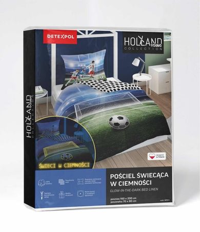 Football, set lenjerie de pat single, fluo, 140-200 cm