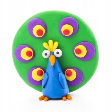 Hey Clay, Birds, set creativ, 18 cutii de plastilina