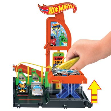 Hot Wheels, City, Super Recharge Fuel Station, set de joaca