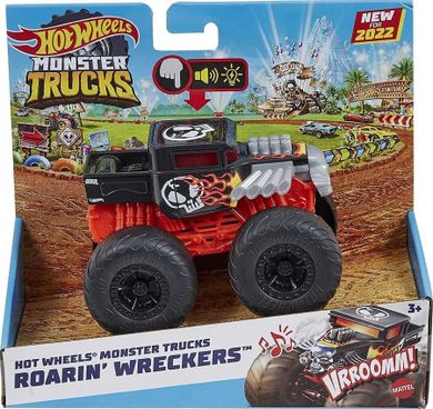 Hot Wheels, Monster Trucks, Bone Shaker, masina cu sunet si lumini, scara 1:43