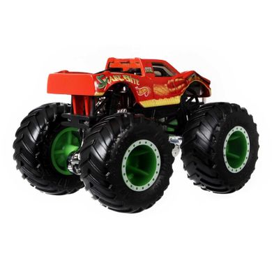 Hot Wheels, Monster Trucks, Demolition Doubles, Bigfoot vs Snake Bite, set cu 2 masinute