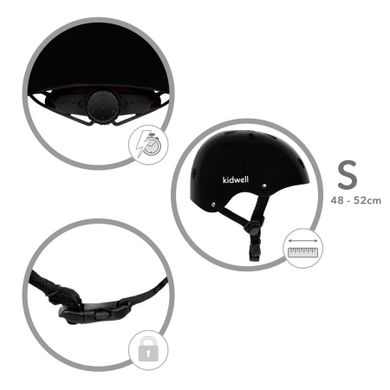 Kidwell, Orix II, casca de protectie, marime S (48-52 cm), Black