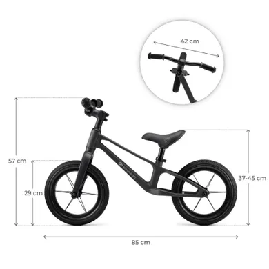 Kinderkraft, Eter, bicicleta fara pedale, Black