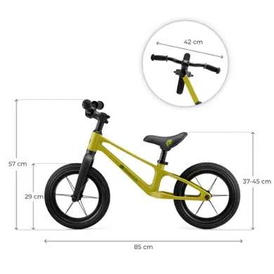 Kinderkraft, Eter, bicicleta fara pedale, Lime