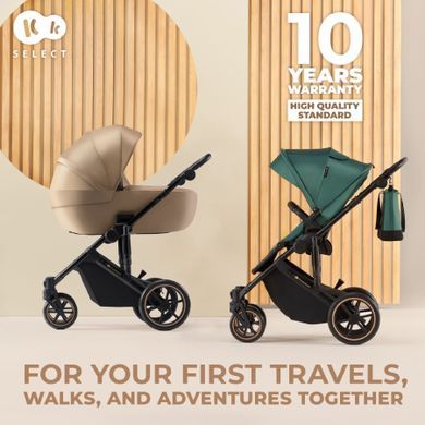 Kinderkraft, Prime 2, carucior multifunctional 2in1, Sandrose Beige