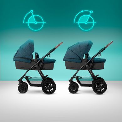 Kinderkraft, Xmoov, carucior multifunctional Travel System 3in1, denim