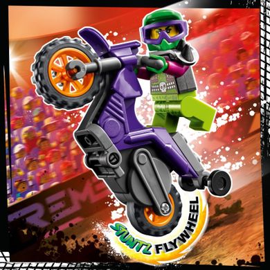 LEGO City, Motocicleta de cascadorie pentru wheelie, 60296