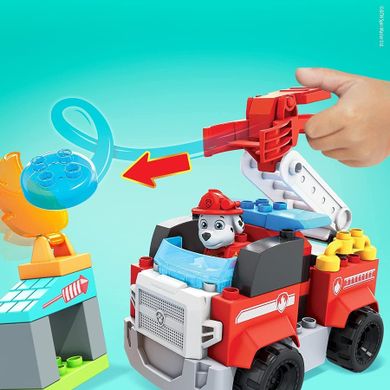 Mega Bloks, Paw Patrol, Marshall, masina si figurina, set de constructie, 34 piese