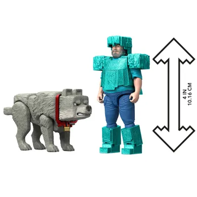 Minecraft, Movie, Steve si lup, figurki