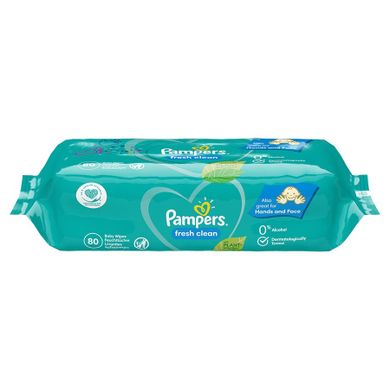 Pampers Fresh Clean, servetele umede, 6 pachete de 80 servetele, 480 buc.