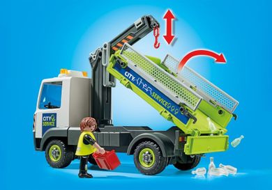 Playmobil, City Action, Camion cu containere pentru sticla, 71431