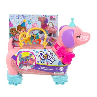 Polly Pocket, Puppy Party, set de joaca cu figurine si accesorii