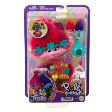 Polly Pocket, Trolls, set compact de joaca cu figurine si accesorii