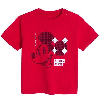 Set pentru baieti, Hanorac cu gluga, Tricou, Pantaloni trening, negru-rosu, imprimeu Mickey Mouse