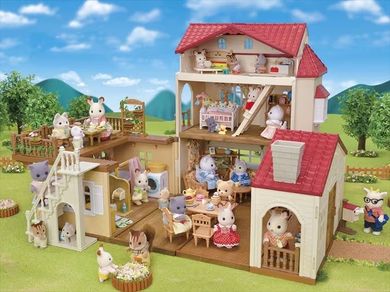 Sylvanian Families, Casa mare de oras cu camera secreta la mansarda, set fara figurine, 5708