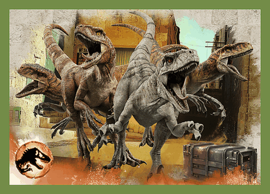 Trefl, Jurassic Park, Dinozaurii amenintatori, puzzle 4 in 1, 207 elemente