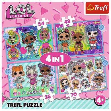 Trefl, L.O.L. Surprise, puzzle 4in1, 207 piese