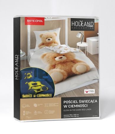 Ursulet, Fluo, set lenjerie de pat single, 160-200cm