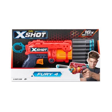 Zuru, X-Shot, Excel, Fury 4, blaster si 16 proiectile, set de joaca