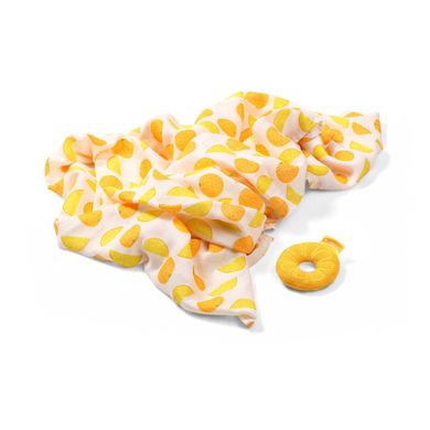 BabyOno, scutece muselina cu zornaitoare, din bambus, orange