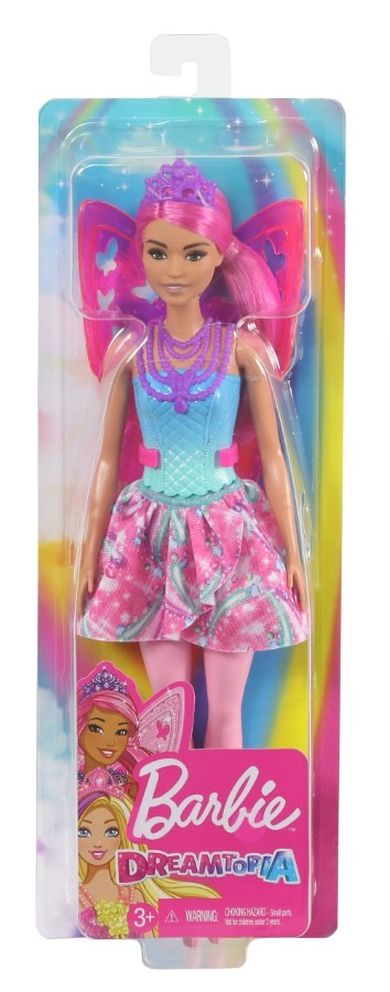 Barbie, Dreamtopia, papusa zana cu parul roz