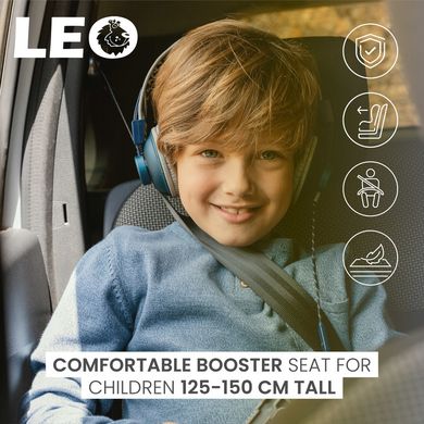 Caretero, Leo I-Size, scaun auto, Gri, 125-150 cm