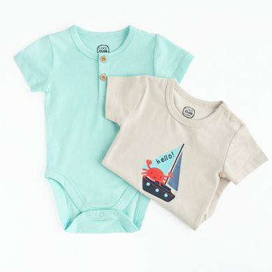 Cool Club, Body cu maneca scurta pentru baieti, mix, set, 2 buc.
