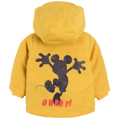 Cool Club, Geaca cu gluga pentru baieti, 3in1, galben-granit, imprimeu Mickey Mouse