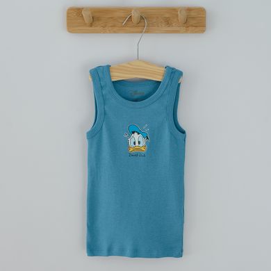 Cool Club, Maiou fara maneci pentru baieti, albastru, alb, imprimeu Donald Duck, set 3 buc.