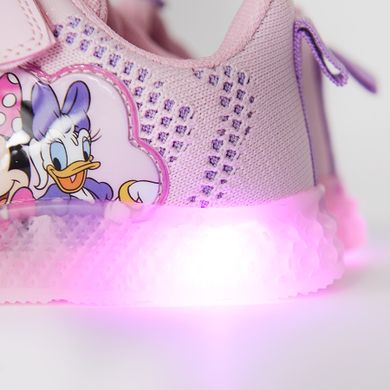 Cool Club, Pantofi sport pentru fete, roz, cu lumini led, imprimeu Minnie Mouse