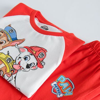 Cool Club, Pijama pentru baieti, alb-rosu, imprimeu Paw Patrol