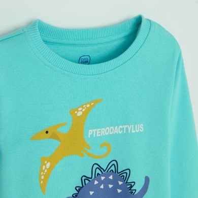 Cool Club, Pijama pentru baieti, turcoaz, gri, set, 2 buc.