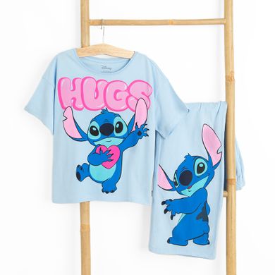 Cool Club, Pijama pentru fete, albastru, imprimeu Lilo si Stitch