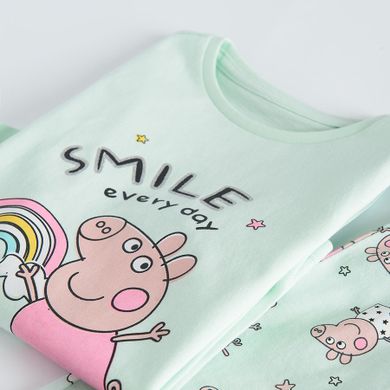 Cool Club, Pijama pentru fete, menta verde, imprimeu Peppa Pig