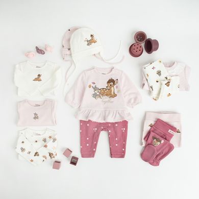 Cool Club, Pijama tip salopeta pentru fete, roz, imprimeu Bambi