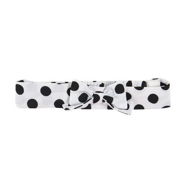 Cool Club, Set pentru fete, rochie cu maneca scurta, bentita, sosete, alb-negru, cu buline