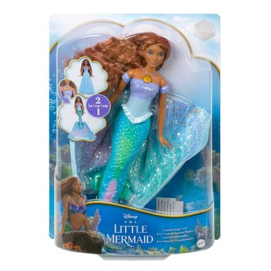 Disney Princess, Ariel, papusa sirena, transformare magica