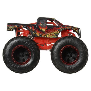 Hot Wheels, Monster Trucks, Scorcher + masina Hot Wheels, scara 1:64, JCG31